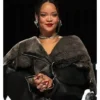 Rihanna Halftime Show 2023 Fur Leather Jacket