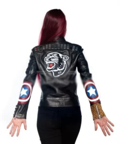 Rihanna Shut Up And Drive Black Leather Jacket For Sale