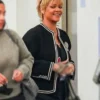 Rihanna Tweed Black Jacket