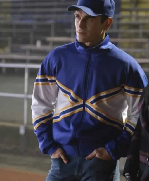 Riverdale S05 Archie Andrews Blue and White Satin Track Jacket