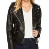 Riverdale S05 Betty Cooper Black Studded Leather Biker Jacket