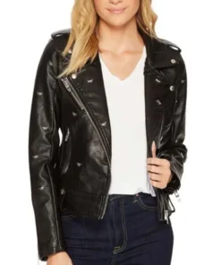 Riverdale S05 Betty Cooper Black Studded Leather Biker Jacket