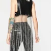Riverdale S05 Toni Topaz Black Leather Fringe Vest