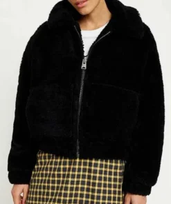 Riverdale S05 Toni Topaz Black Shearling Faux Fur Jacket