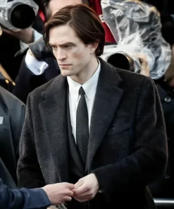 Robert Pattinson The Batman 2022 Bruce Wayne Black Long Trench Coat