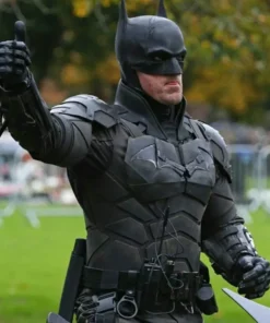 Robert Pattinson The Batman Bruce Wayne Black Leather Jacket