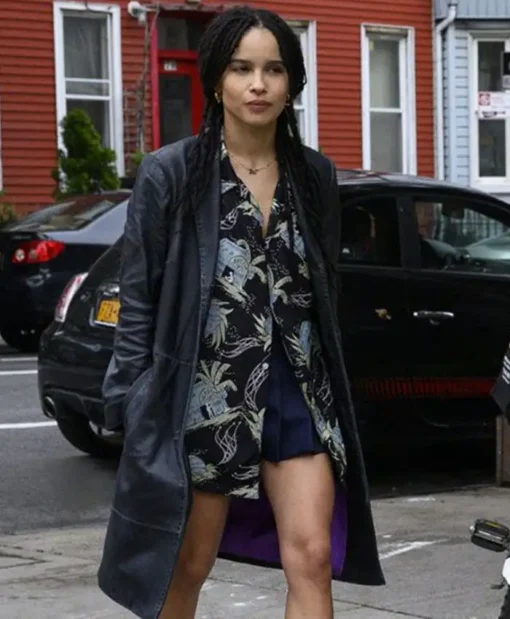 Robyn ‘Rob’ Brooks High Fidelity Long Leather Coat