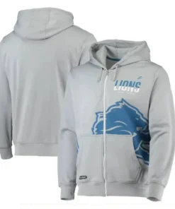 Romain Detroit Lions Grey Full-Zip Jacket With Hood