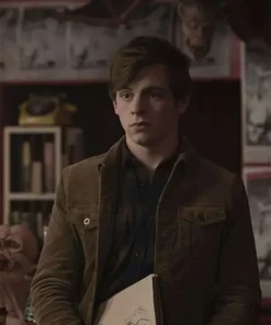 Ross Lynch Chilling Adventures of Sabrina Brown Suede Blazer Coat