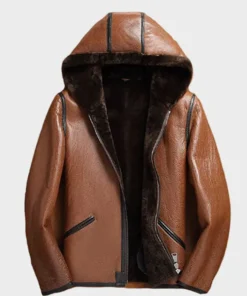 Roy Shearling Brown Genuine Sheepskin Leather Jacket