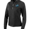 Russell Detroit Lions Black Quarter-Zip Jacket