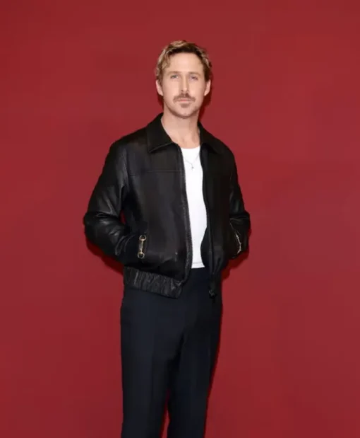 Ryan Gosling Black Leather Jacket