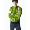 Ryan Kelley Alien Swarm Ben 10 Green PU Leather Cafe Racer Jacket For Sale
