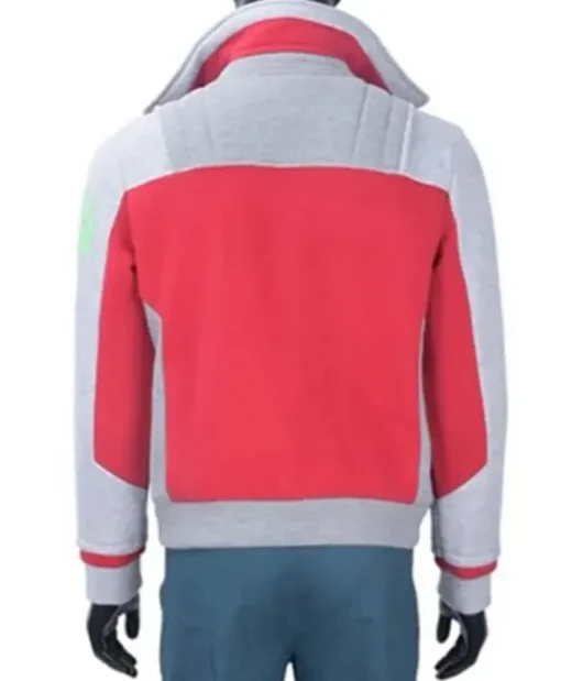 Ryan Titans Potter Beast Boy Bomber Red and Grey Jacket