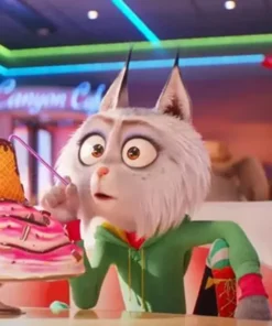 SING 2 Letitia Wright Green Wool Blend Hoodie