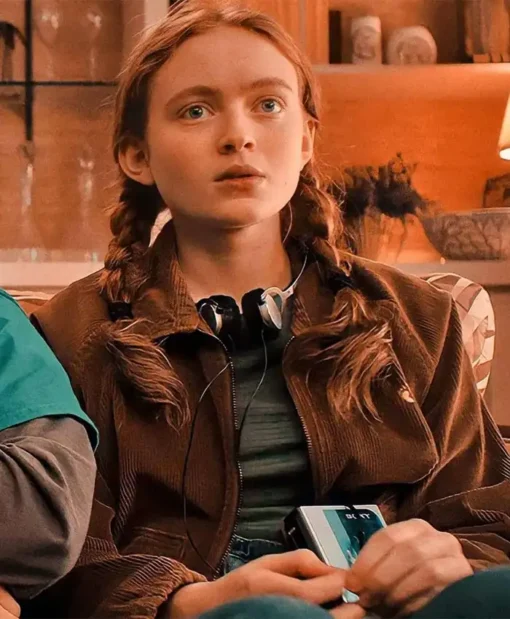 Sadie Sink Stranger Things Max Mayfield Brown Cord Jacket