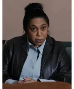 Safe Home S01 Layla Morris 2023 Black Leather Jacket