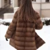 Samantha Mink Fur Brown Coat