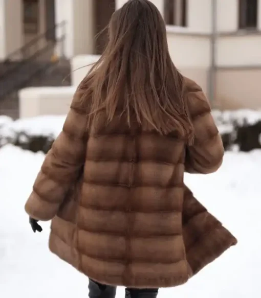 Samantha Mink Fur Brown Coat
