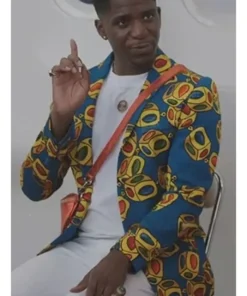 Samuel Arnold Emily In Paris S03 Blue Printed Blazer
