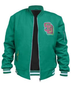 San Diego Padres Neon Green Bomber Jacket For Sale