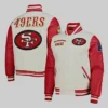 San Francisco 49Ers Cream Retro Classic Letterman Varsity Jacket