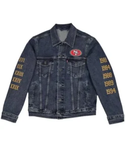 San Francisco 49ers Faithful To The Bay Leviâ€™s Blue Big And Tall Denim Trucker Jacket