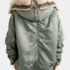 Sara Yang TV Series Love Life Zoe Chao Parka Bomber Satin Polyester Faux Fur Hood Jacket