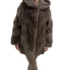 Sarah Vintage Grey Mink Fur Coat