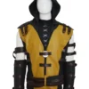 Scorpion Mortal Kombat X Leather Gaming Hooded Jacket