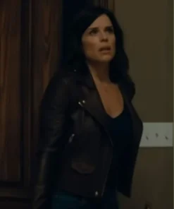 Scream Sidney Prescott Black Motorcycle Leather Jacket