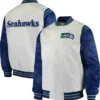 Seattle Seahawks Blue And White Varsity Jacket