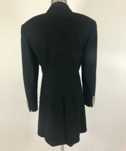 Selena Quintanilla 90s Singer Embroidered Black Long Coat