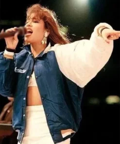 Selena Quintanilla Blue Bomber Cotton Polyester Stage Jacket