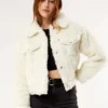 Sherpa Leather Jacket Womens For Sale