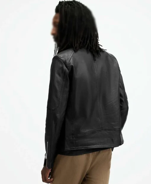 Shop All Saints Cora Black Leather Jacket For Men And Women