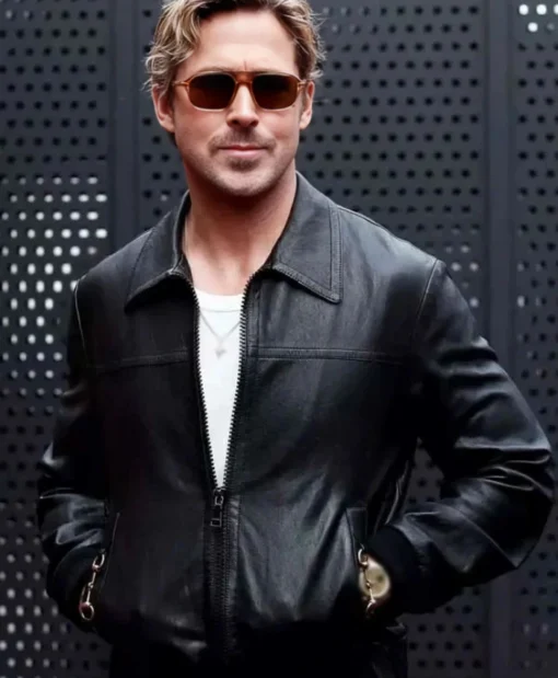 Ryan Gosling MFW Leather Jacket Black