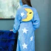 Shop Moon And Stars Blue Bathrobe For Men And Women
