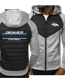 Shop NFL Benn Denver Broncos Grey Hooded Jacket For Men And Women