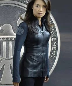 Ming‑Na Wen TV Series Agents of Shield Melinda May Leather Blue Vest