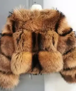 Shop Now Angel Brown Short Mink Fluffy Short Mink Fur Coat For Sale
