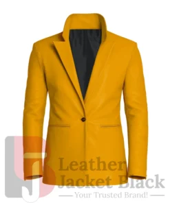 Shop Now It Ends With Us Lily Bloom Mustard Bloom Leather Coat