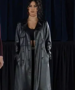 Shoresy S02 Blair Lamora Black Leather Peacoat