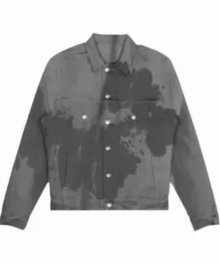 Singer G-Eazy Demons and Angels Heart Racer Moto Club Denim Grey Trucker Jacket For Men and Women