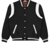 Singer G-Eazy Lady Killers Saint Laurent White Striped Black Varsity Wool Jacket For Men and Women