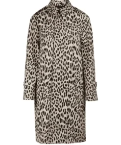 Singer G-Eazy The James Dean Of Rap Leopard Print Long Cotton Real and Faux Leather Coat For Men and Women
