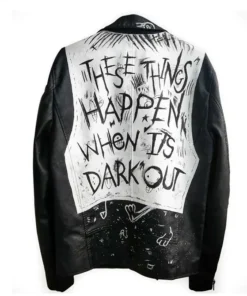 Singer G-Eazy's Music Album These Things Happen When It’s Dark Out Black Biker Real and Faux Leather Jacket
