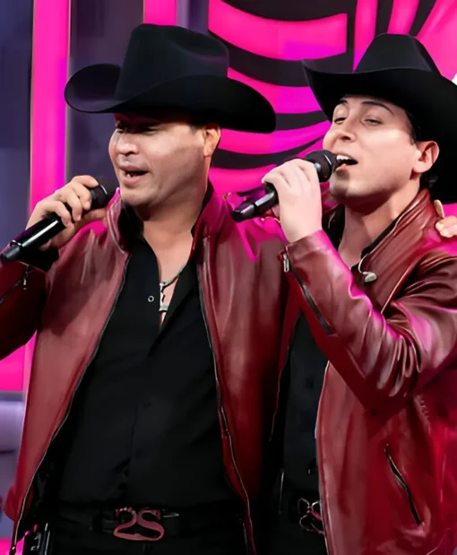 SiriusXM Miami Los 2 de la S Maroon Leather Jacket