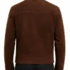Slim Fit Biker Coffee Brown Jacket For Men