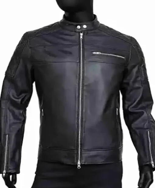 Slim Fit Black Leather Jacket